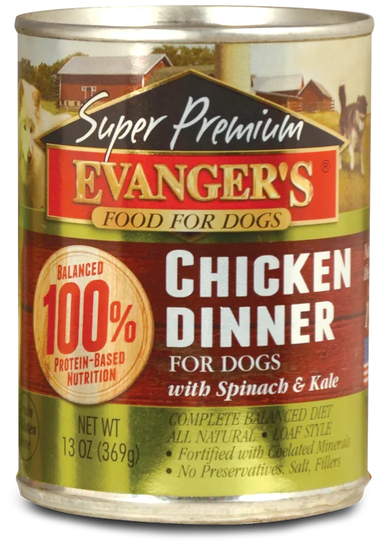 Evangers Super Premium Chicken Dinner Canned Dog Food 12.5oz Cans