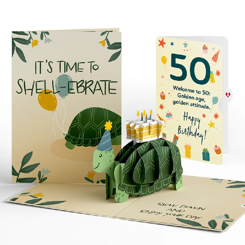 Shell-ebrate 50th Birthday Turtle Pop-Up Card and Sentiment Set