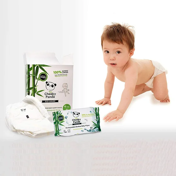 The Cheeky Panda Eco-Luxury Bamboo Baby Nappies Size 3 (6-11kg) (160pk)