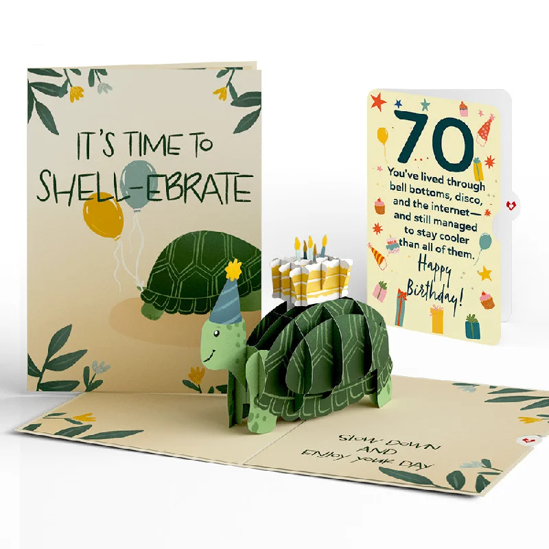 Shell-ebrate 70th Birthday Turtle Pop-Up Card and Sentiment Set