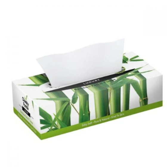 The Cheeky Panda Sustainable Flat Bamboo Box Of Facial Tissues