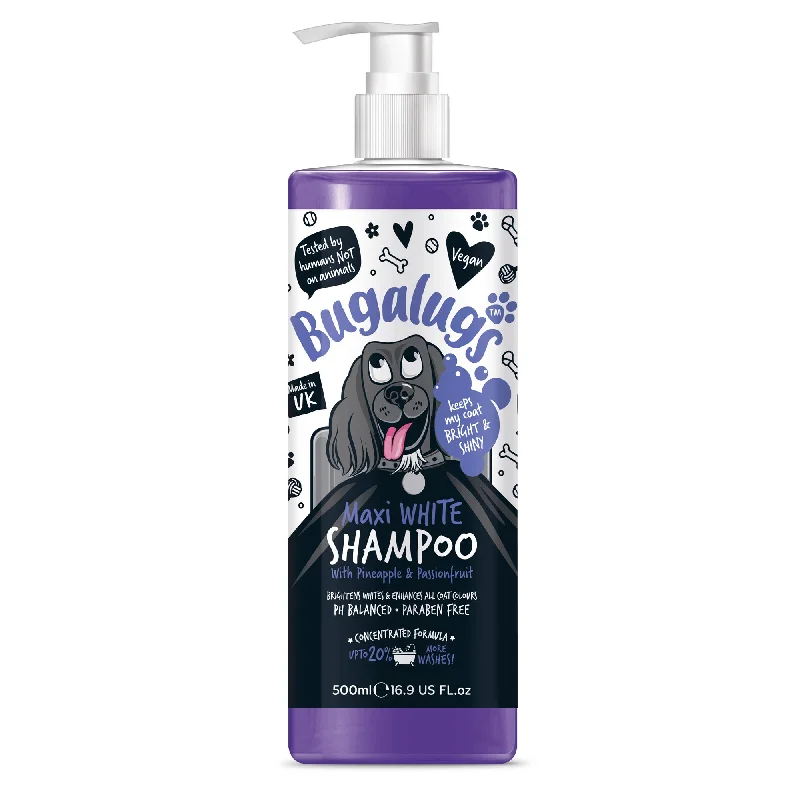 Bugalugs Maxi White Whitening Dog Shampoo