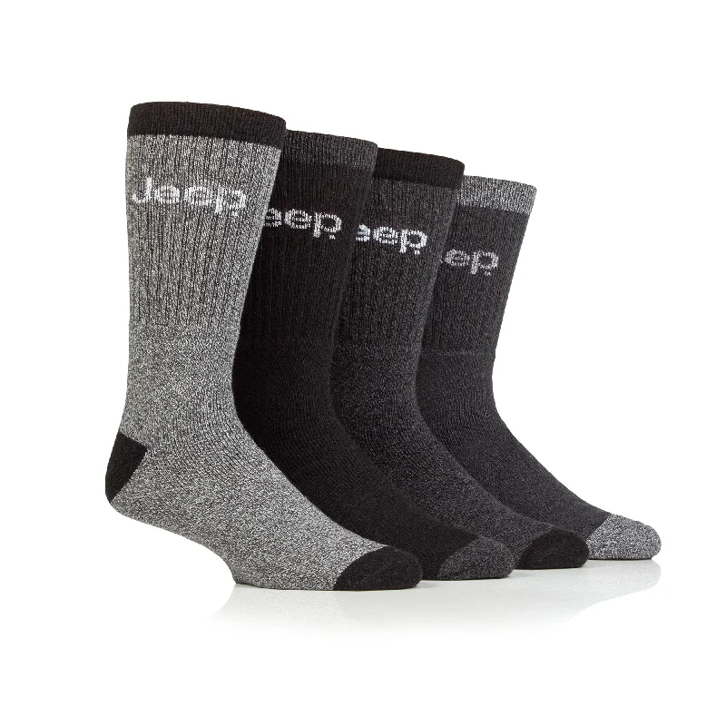 Jeep Mens Performance Boot Sock - 4 Pack