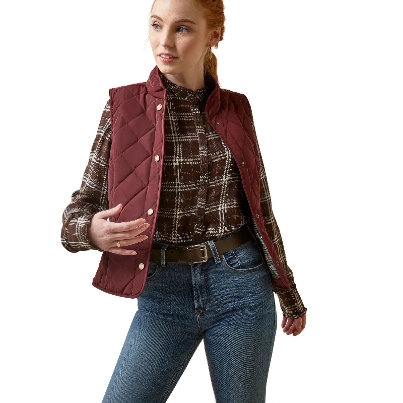 Ariat Ladies Woodside Vest - Tawny Port