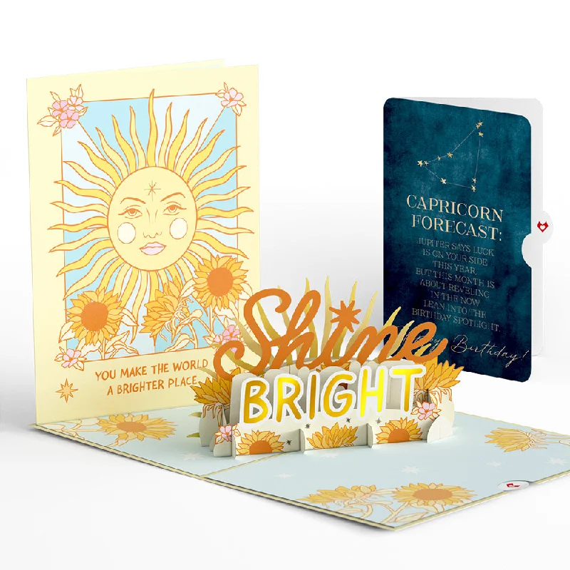 Shine Bright Birthday Pop-Up Card and Capricorn Zodiac Sentiment Set