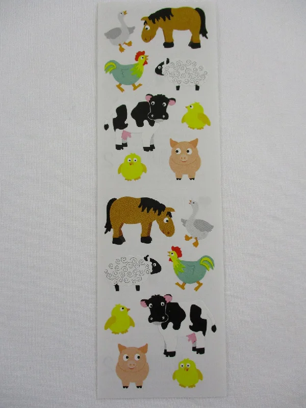 Mrs Grossman Chubby Farm Animals Sticker Sheet / Module - Vintage & Collectible