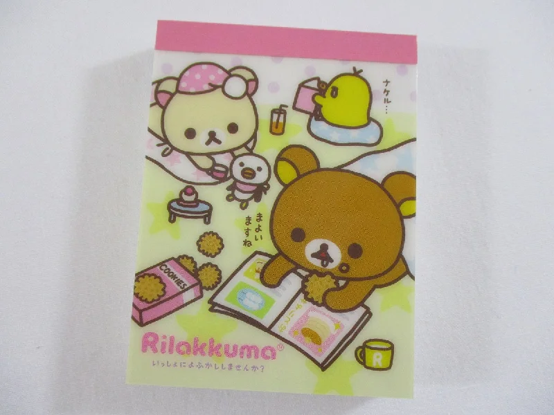 Cute Kawaii San-X Rilakkuma Good Night Mini Notepad / Memo Pad - D - Vintage