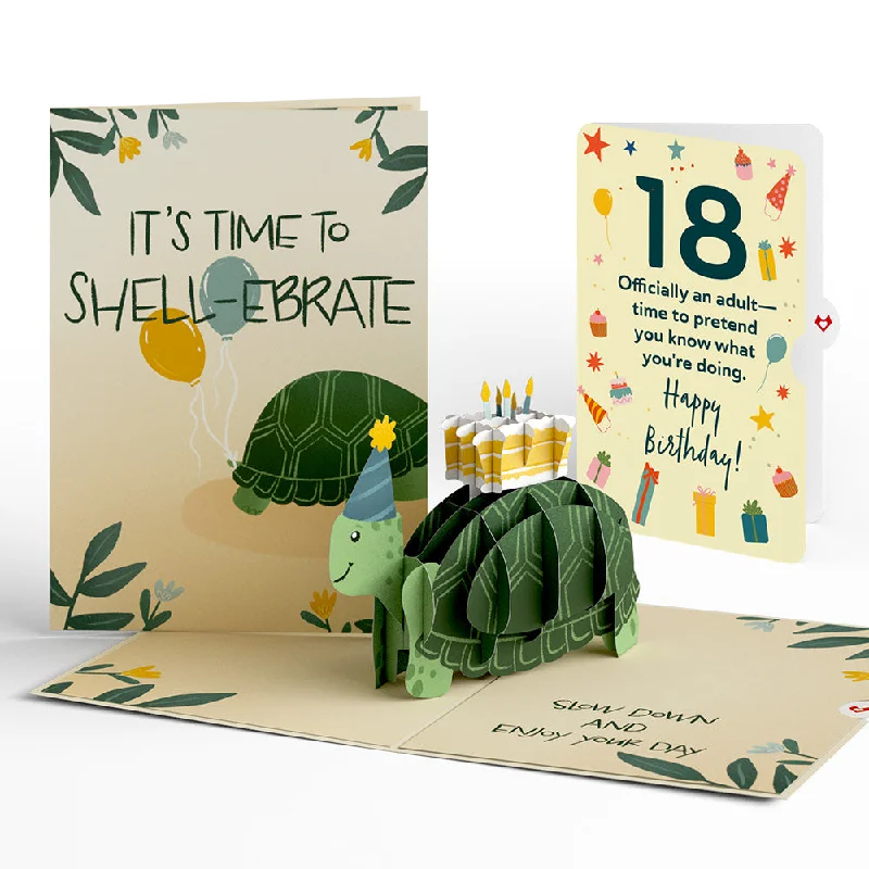 Shell-ebrate 18th Birthday Turtle Pop-Up Card and Sentiment Set