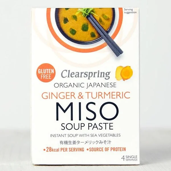 Clearspring Organic Instant Miso Soup Paste - Ginger & Turmeric 15g