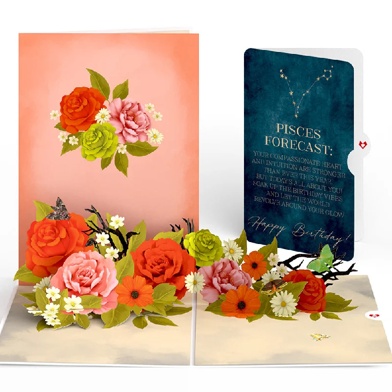 Midnight Florals Birthday Pop-Up Card and Pisces Zodiac Sentiment Set