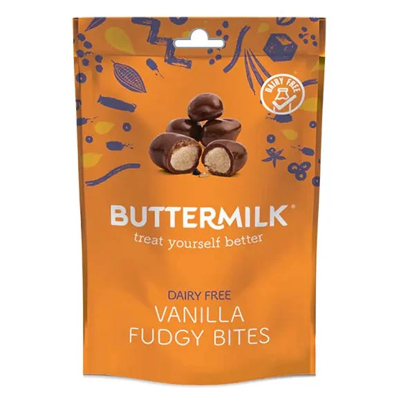 Buttermilk Dairy Free Vanilla Fudgy Bites 100g