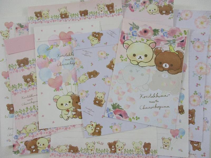 Cute Kawaii San-X Korilakkuma Chairoikoguma Rilakkuma Letter Sets - Stationery Writing Paper Envelope