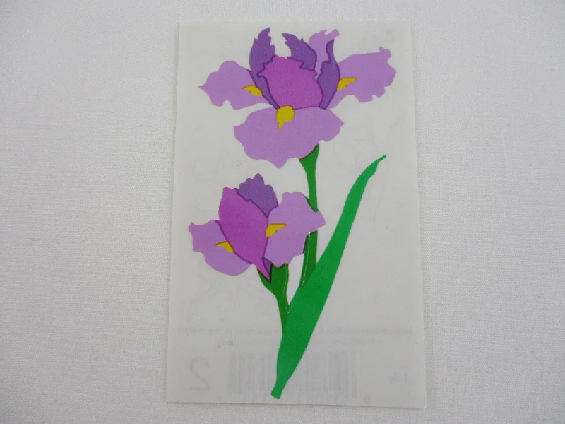 Mrs Grossman Iris Flowers Sticker Sheet / Module - Vintage & Collectible 1992