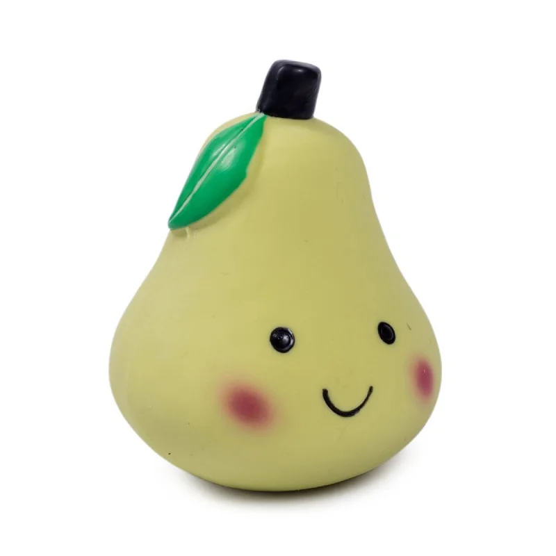 Petface Foodie Faces Latex Pear Dog Toy