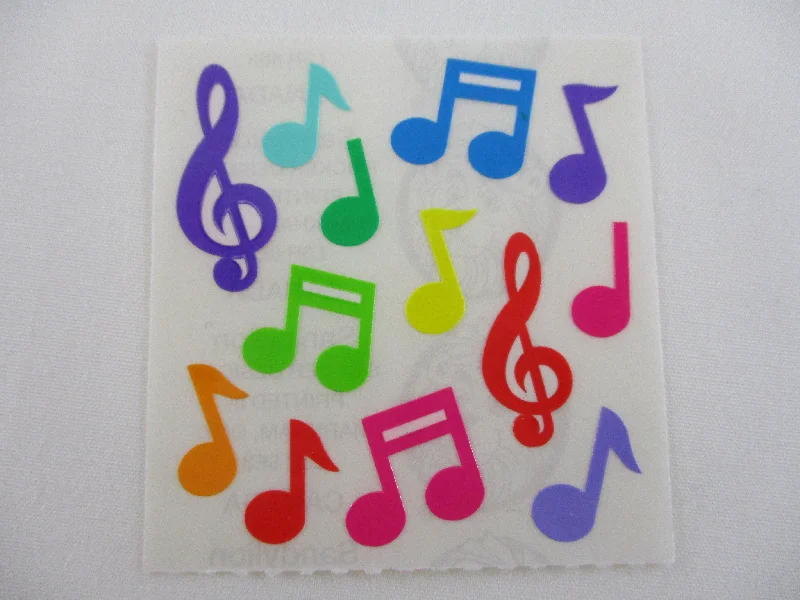 Sandylion Music Notes Sticker Sheet / Module - Vintage & Collectible