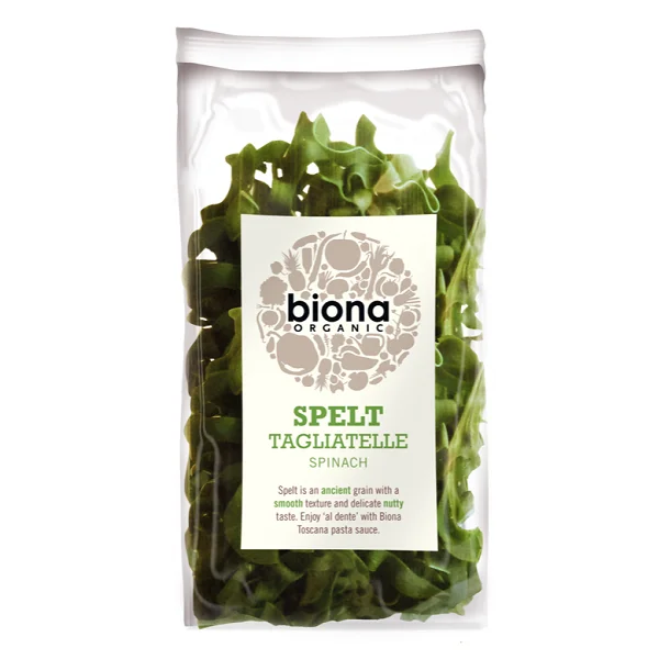 Biona Organic Spelt Spinach Tagliatelle - Artisan Rolled 250g