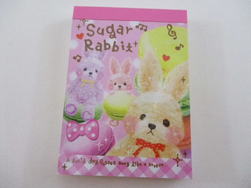 Cute Kawaii Q-Lia Sugar Rabbit Mini Notepad / Memo Pad - Stationery Designer Paper Collection