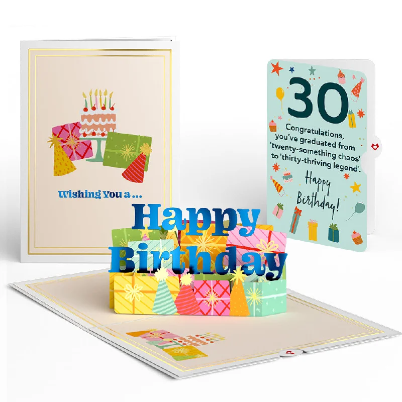 Wishing You a Happy 30th Birthday Pop-Up Card and Sentiment Set