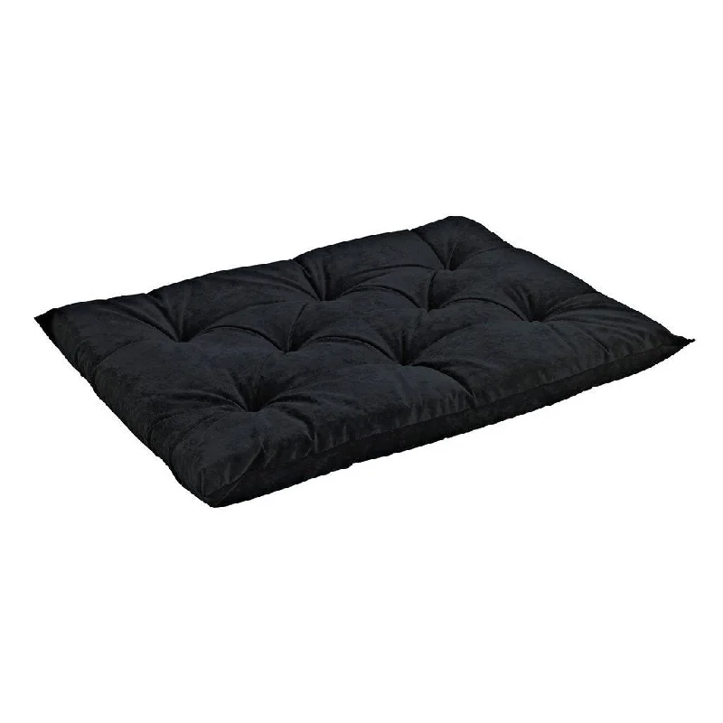 Ebony Microvelvet Tufted Cushion Dog Crate Mat