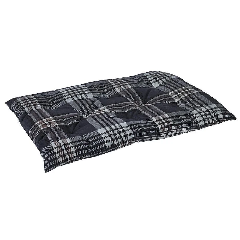 Greystone Tartan Microvelvet Tufted Cushion Dog Crate Mat