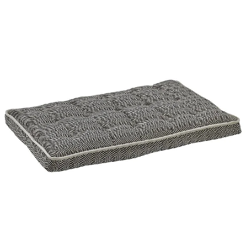 Herringbone Microvelvet Dog Crate Mattress