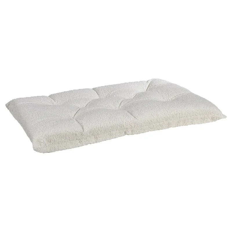 Ivory Sheepskin Tufted Cushion Dog Crate Mat