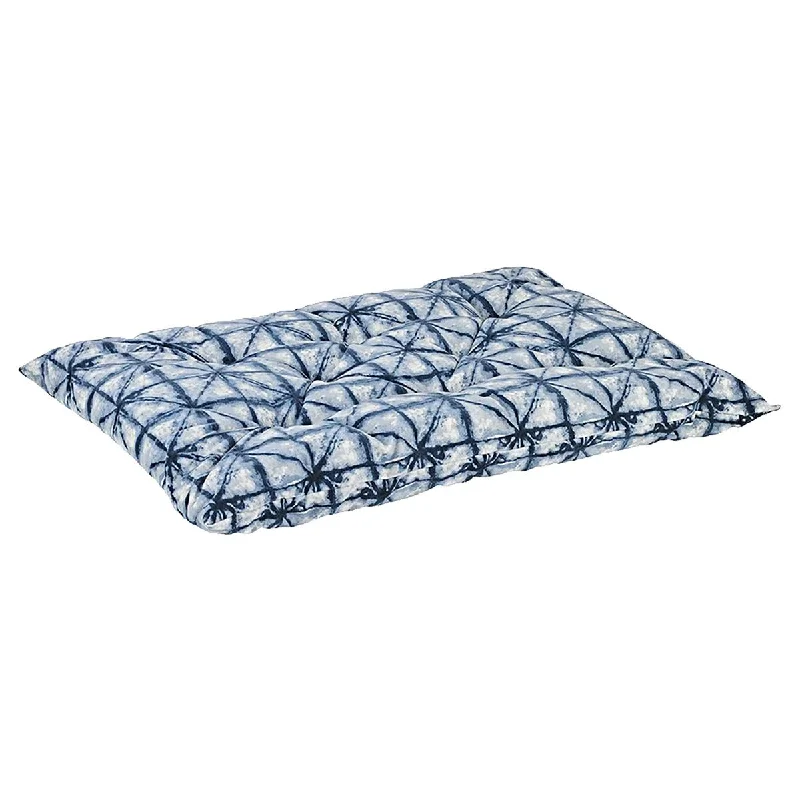 Shibori Microvelvet Tufted Cushion Dog Crate Mat