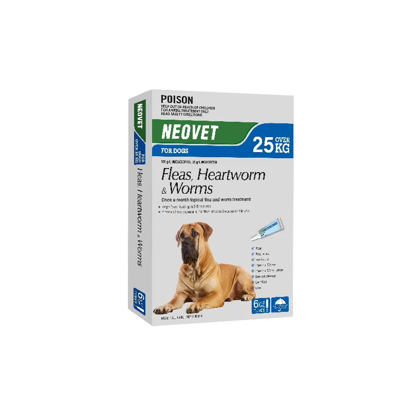 Neovet Flea Heartworm and Worming Treatment for Extra Large Dogs 6 Pack