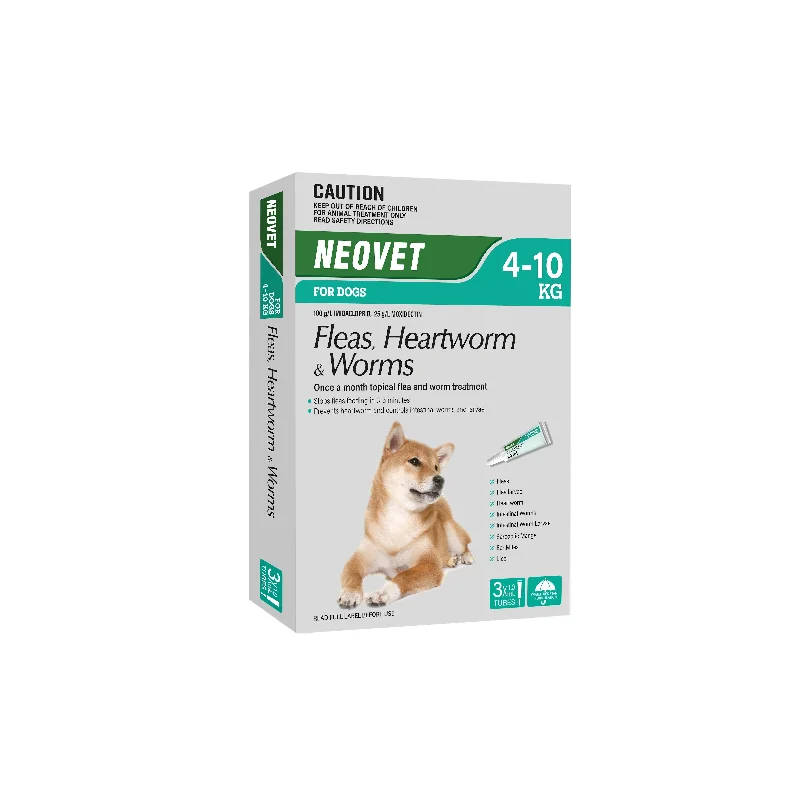 Neovet Flea Heartworm and Worming Treatment for Medium Dogs 3 Pack